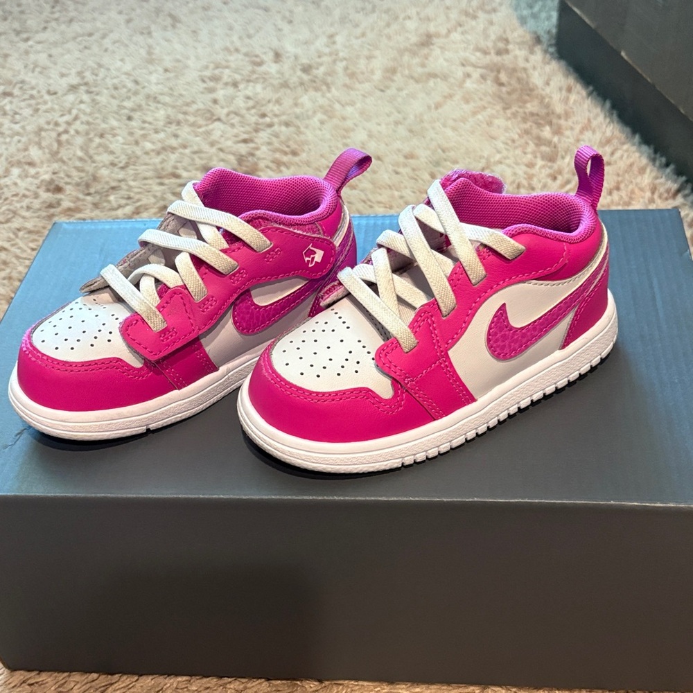 Nike Kids Fuchsia and White Sneakers